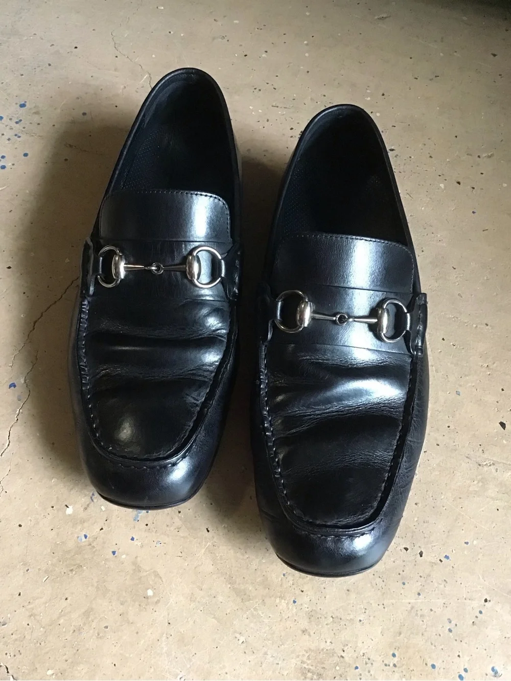 GUCCI Horsebit Slip-On Loafers